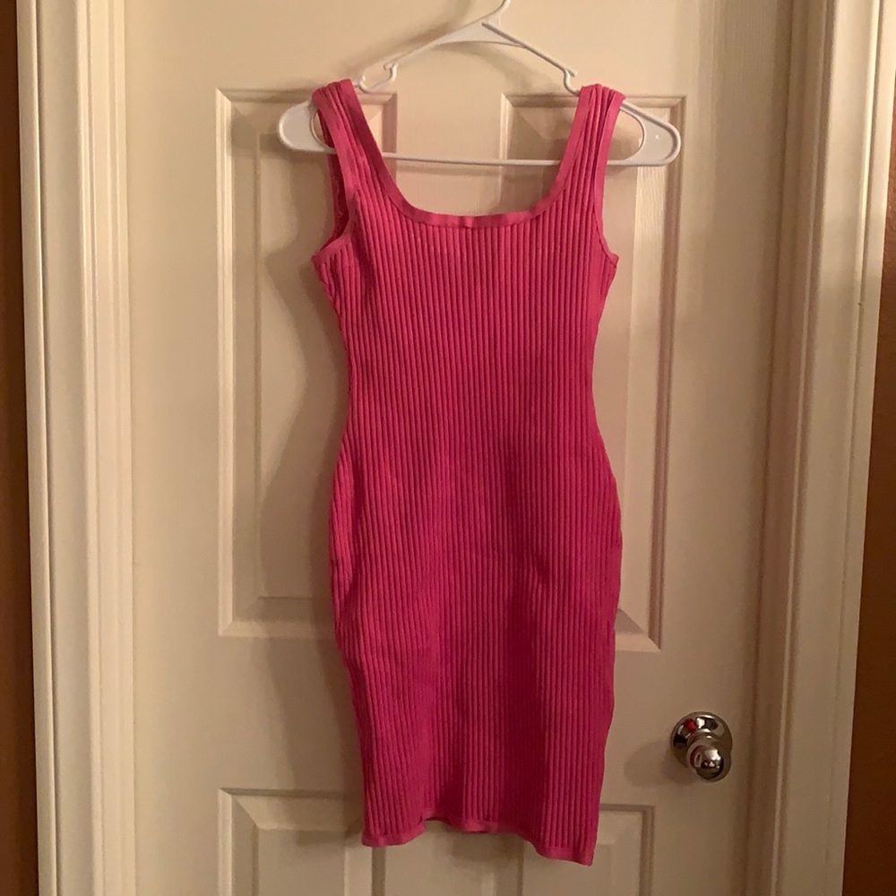 Stretchy Pink Body con mini  dress